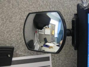 Rear View Cubicle Mirror, Mirror For Office Cube