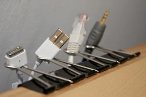 Binder Clips for Cord Management