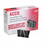 Acco 2 Inch Large Binder Clips