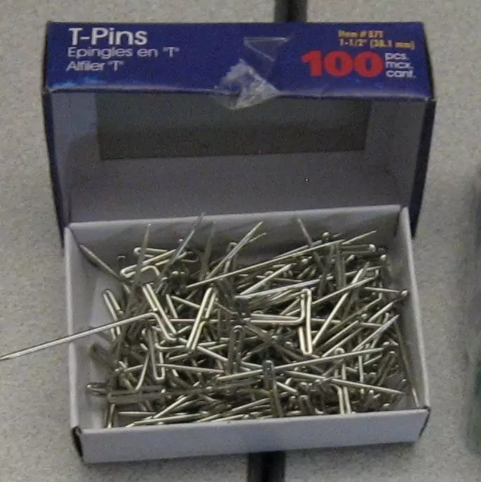 Cover cubicle walls in fabric using T-Pins!