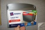 Avery Cubicle Wall File Pocket fits into pegs on hanging bar.