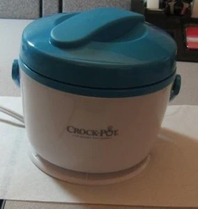 Crock-Pot after heating, ready to open