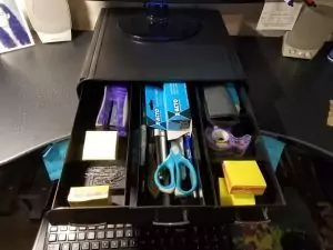 My Mind Reader Monitor Stand with Filled drawers 