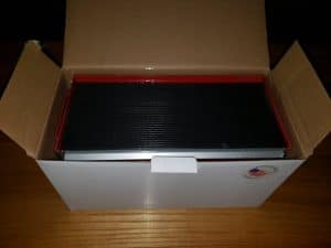 Box opened revealing toolbox