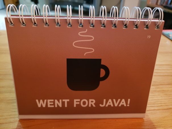 Went for java