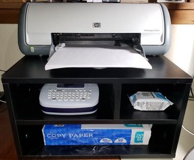 printer stand with storage