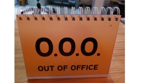 out of office sign