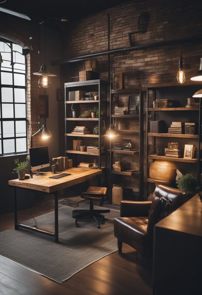 Vintage Industrial Home Office