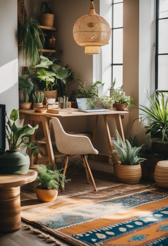 Boho Eclectic Home Office