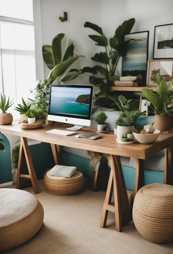 coastal bohemian home office