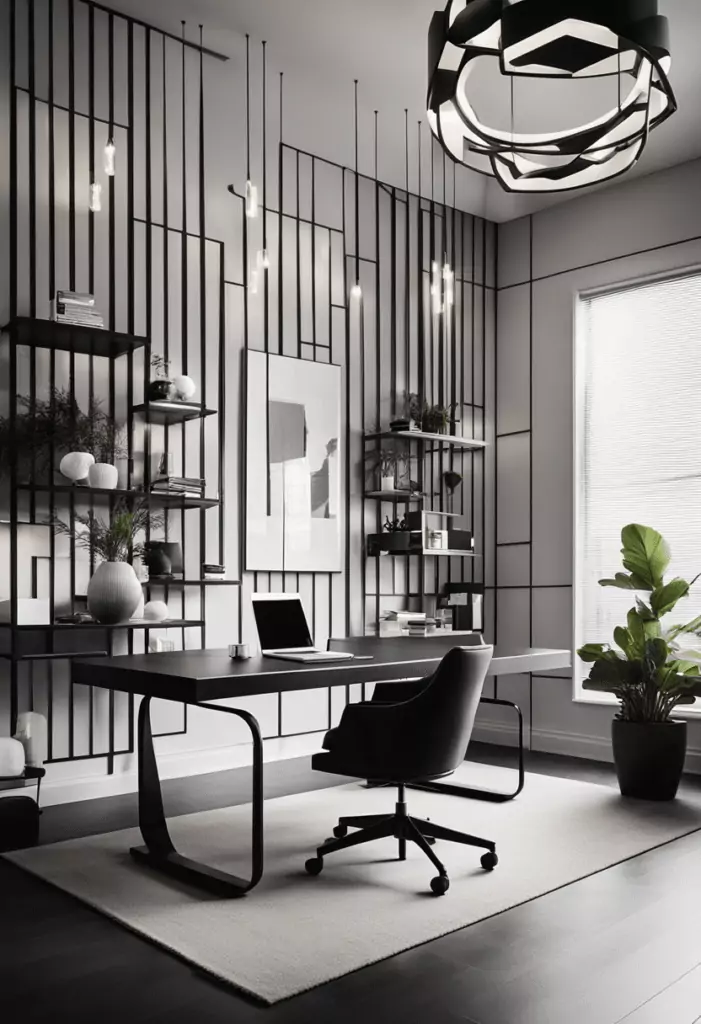 High Contrast Monochrome Home Office