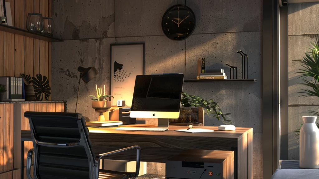small office interior design displayed in a home office
