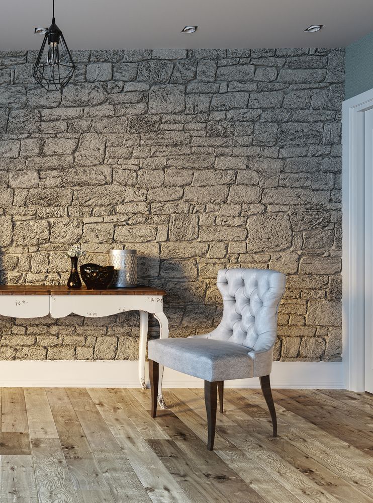 Faux Stone Wall