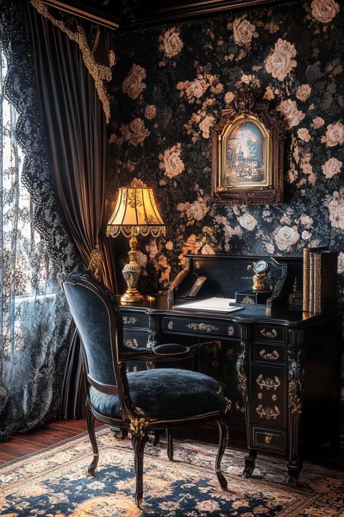 138 3 Black Lace Victorian Study