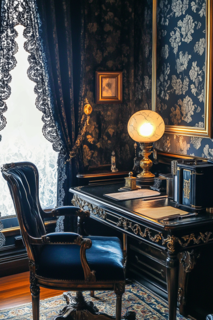 138 4 Black Lace Victorian Study