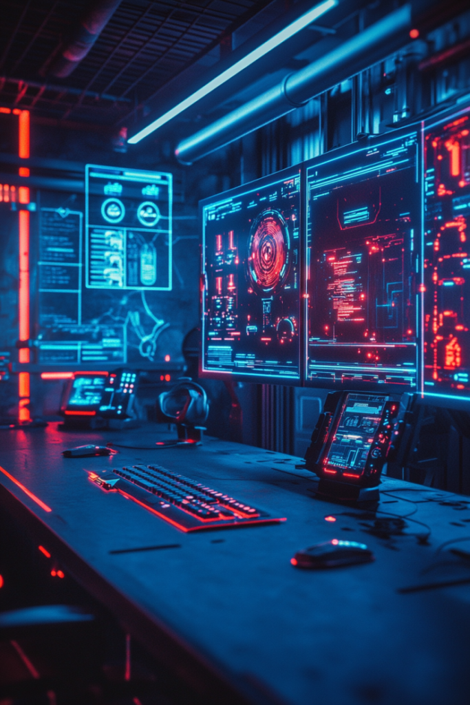 140 1 Dystopian Cyberpunk Office