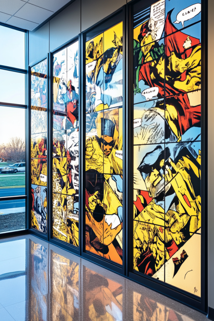 67 2 Retro Comic Strip Wall Panels