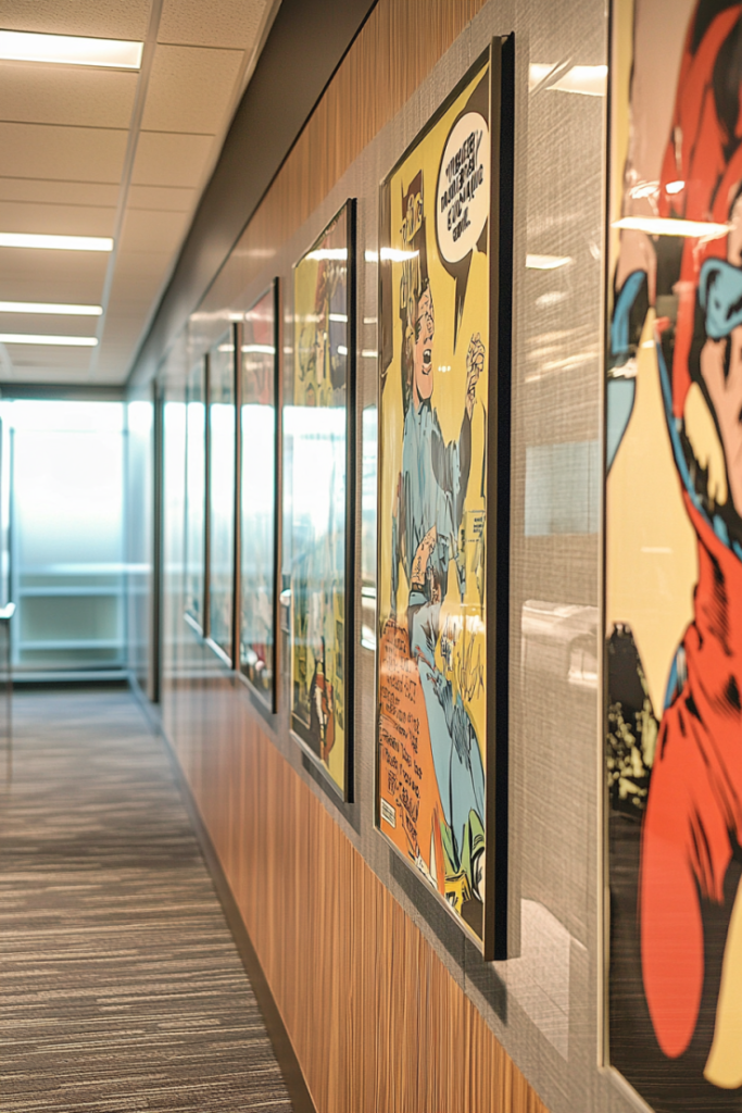 67 4 Retro Comic Strip Wall Panels
