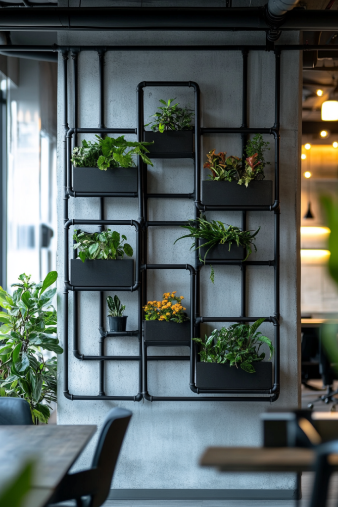 71 2 Industrial Pipe Frame Art Grid
