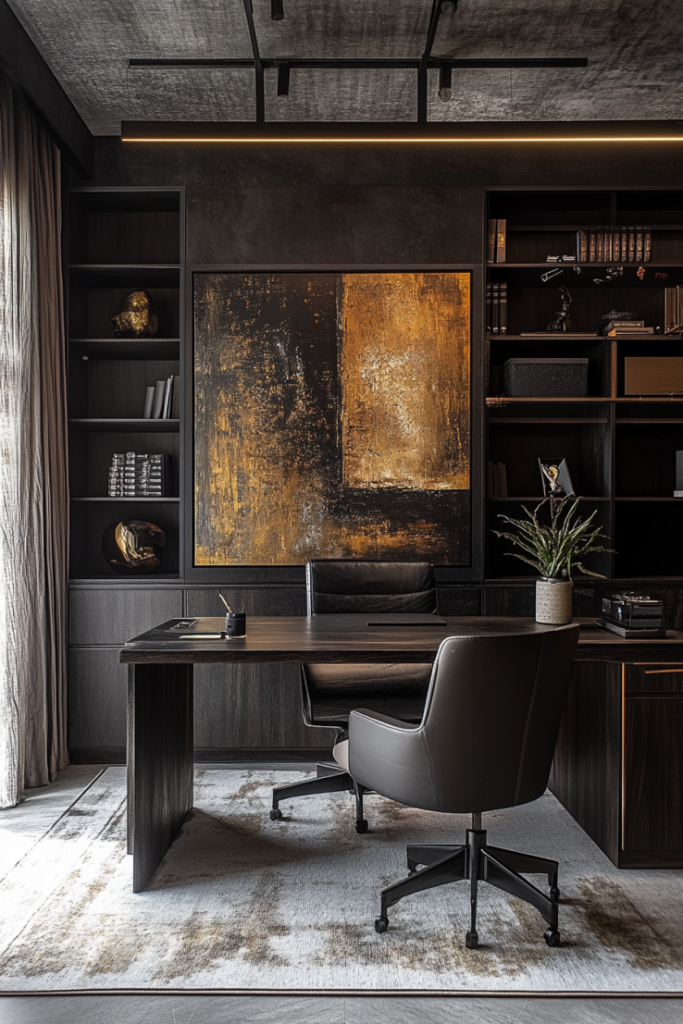 Dark Artistic Loft Office