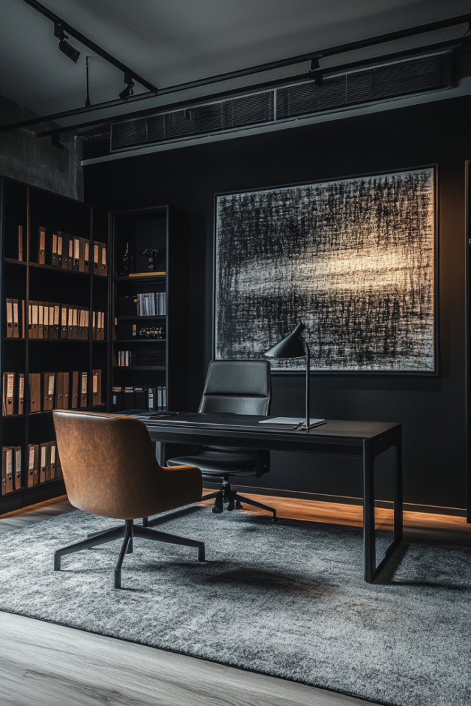 Dark Artistic Loft Office