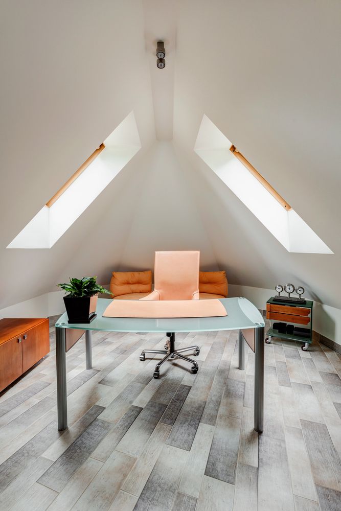 Skylights in Attic Office