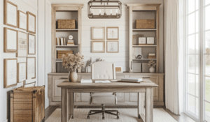 feature image modern farmhouse office decor