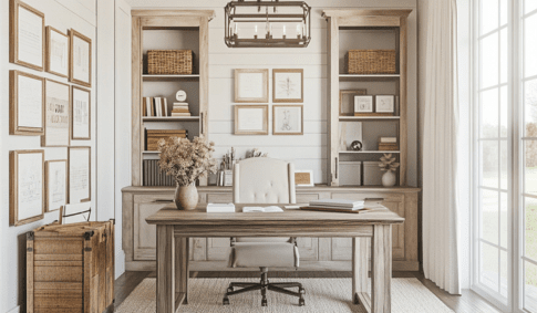feature image modern farmhouse office decor