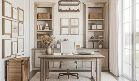 feature image modern farmhouse office decor