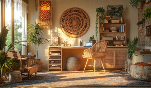 Feature Image Boho Office Step by Step