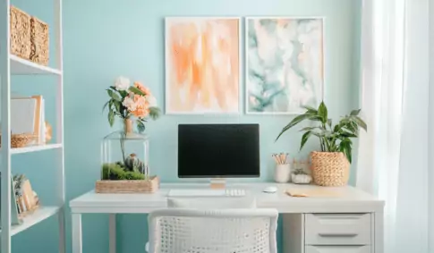 feature image spring office decor