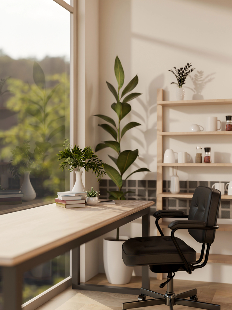 natural light in a home office