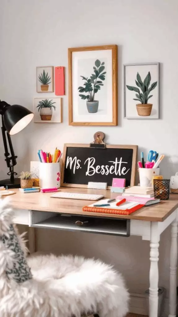 10 desk with personalized name sign