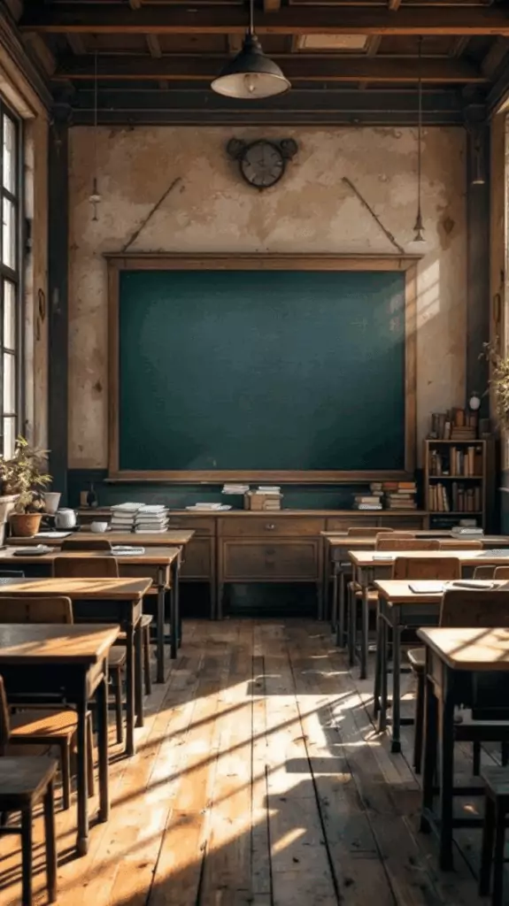 5 vintage schoolhouse office