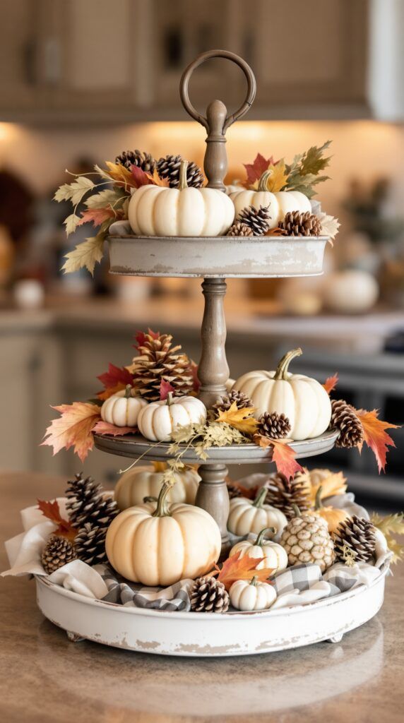 13 tiered tray styled with fall accessories the scene is absent of text le 20250904 171210 0hco
