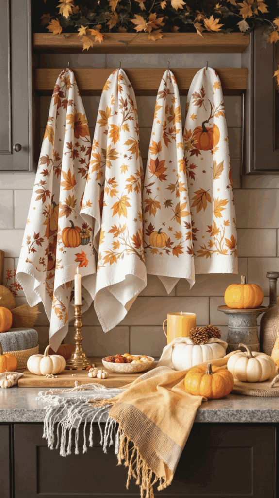 15 Fall Kitchen Decor Autumn Dish Towels And Linens