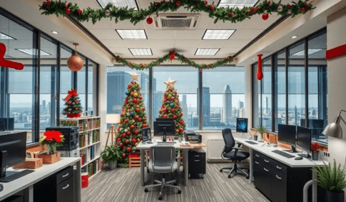 feature image holiday office decor