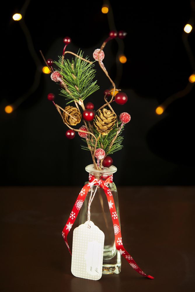 Ornament-Filled Glass Jars Or Vases