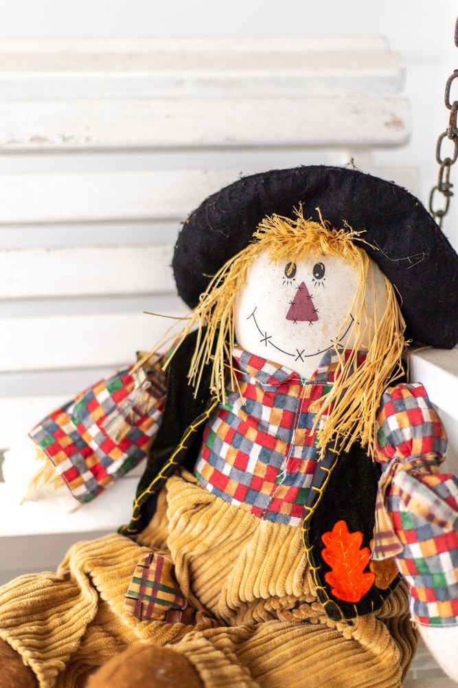 Scarecrow on Porch Swing