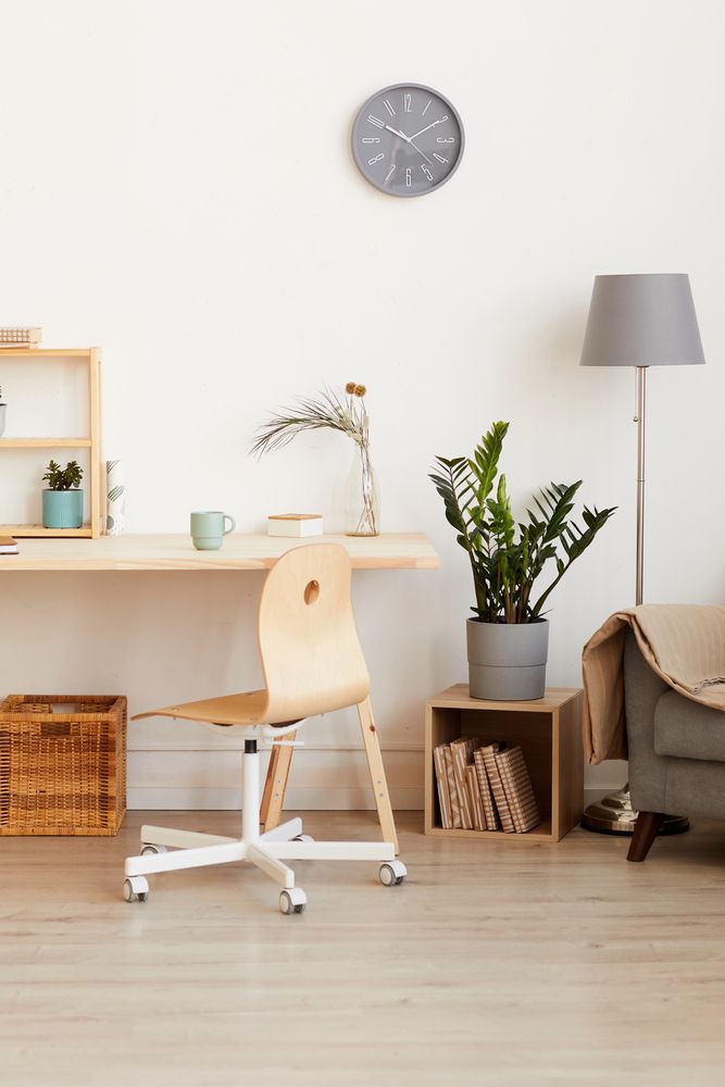 Floating Desk With On-Desk Storage