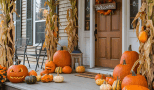 feature image Fall front porch decor