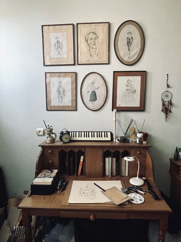 vintage-inspired workspace
