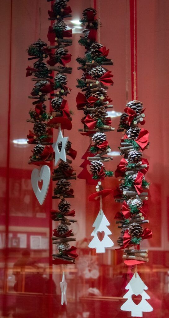 a christmas tree with ornaments