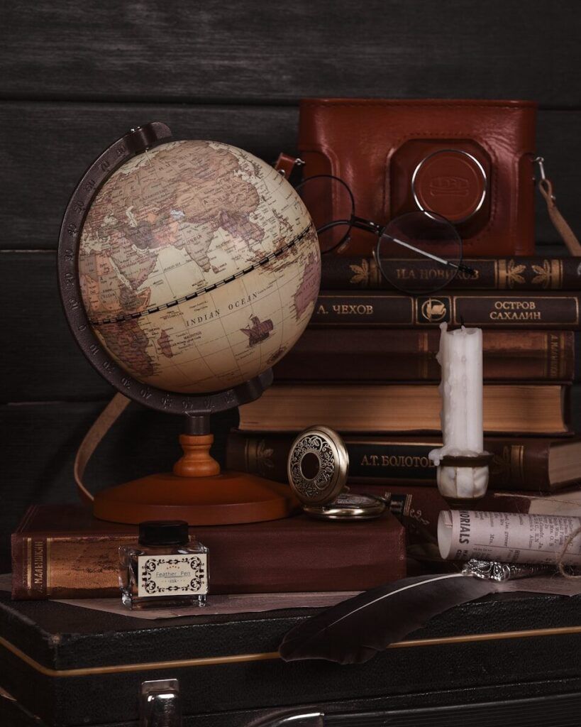 vintage desk globe