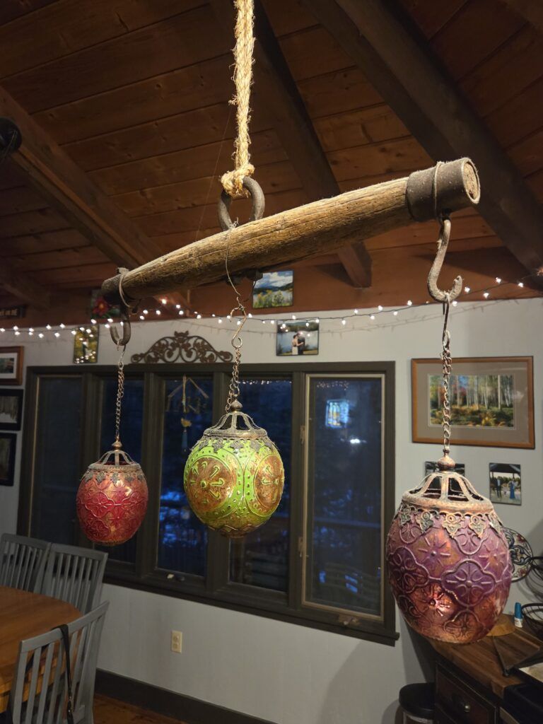 rustic homemade art piece