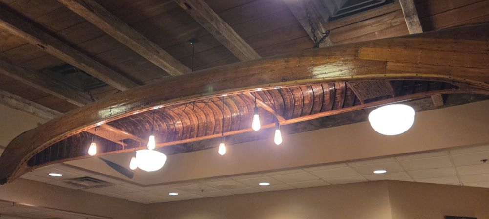 Wooden Canoe Ceiling Accent