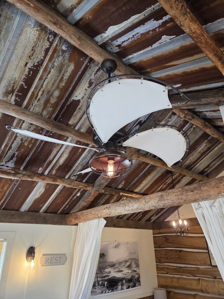 Industrial Ceiling Fan with Edison Light
