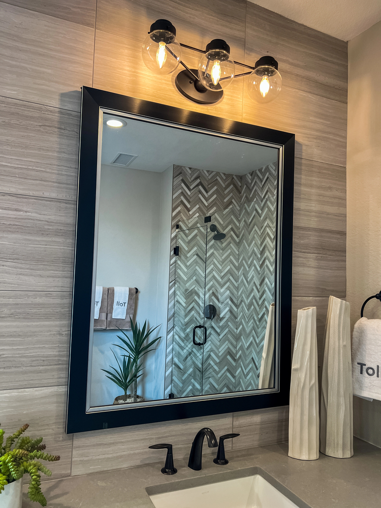 large format tile in a bathroom