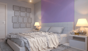 Stunning Master Bedroom with Accent Wall