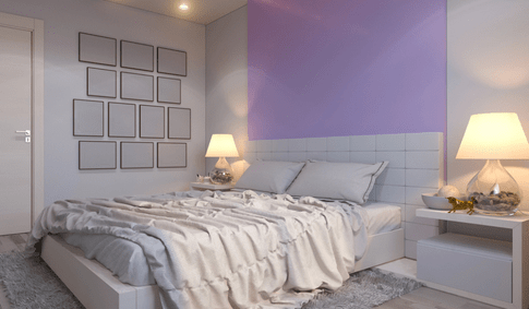 Stunning Master Bedroom with Accent Wall
